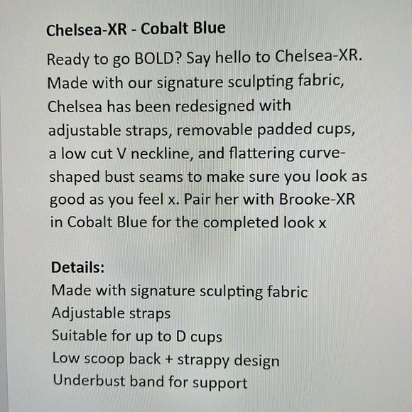 Lilybod Chelsea XR Sports Bra in Cobalt Blue *NWOT
